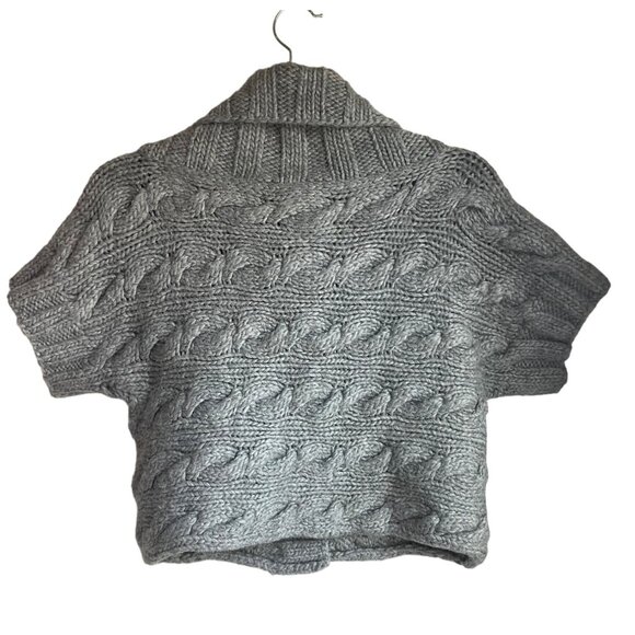 GAP Sz Small Cardigan Sweater High collar hand-knitted Cable Knit Wool Alpaca - Picture 3 of 12